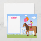 馬の誕生日パーティーお礼カード ノートカード (正面/裏面)