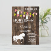 馬の誕生日パーティーの招待 招待状 (スタンド正面)