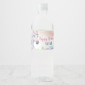 馬の誕生日パーティーウォーターボトルラベル ペットボトルラベル (正面)