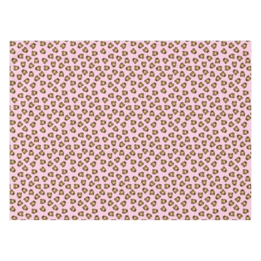 馬の誕生日パーティーピンク テーブルクロス (正面(横))