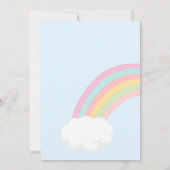 馬の誕生日パーティー 花柄 ピンク ポニー 誕生日 招待状 (裏面)