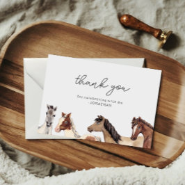 馬の誕生日感謝カード サンキューカード