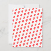 馬の誕生日招待状 コーラルレッド 招待状 (裏面)