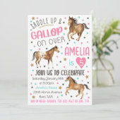 馬の誕生日招待状、サドルアップ 招待状 (スタンド正面)