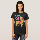 馬の誕生日3歳 子供服 女の子 Tシャツ (正面フル)