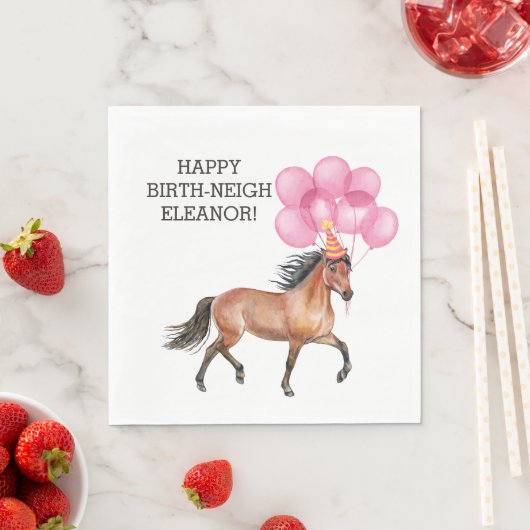 馬の誕生日// Oh Hayそれはあなたの誕生の中で スタンダードランチョンナプキン (インサイチュ)