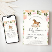 馬の赤ちゃんのお祝い招待状 招待状