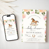 馬の赤ちゃんのお祝い招待状 招待状