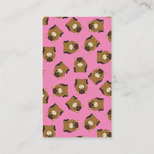 馬の赤ちゃんシャワーおむつラッフル エンクロージャーカード (裏面)