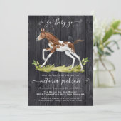 馬の赤ちゃんシャワーとfoal 招待状 (スタンド正面)