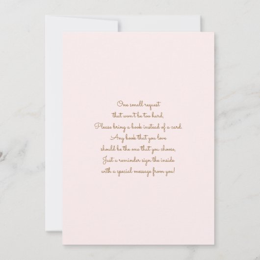 馬の赤ちゃんシャワーガール 招待状 (裏面)