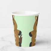馬の赤ちゃんシャワーグリーン 紙コップ (左)