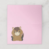 馬の赤ちゃんシャワーピンクの女の子 プレイスカード (外部開封)