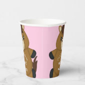 馬の赤ちゃんシャワーピンクの女の子 紙コップ (右)