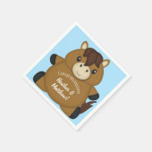 馬の赤ちゃんシャワーブルーボーイ スタンダードカクテルナプキン (角)