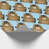 馬の赤ちゃんシャワーブルーボーイ ラッピングペーパー (角)