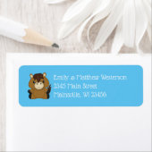 馬の赤ちゃんシャワーブルーボーイ ラベル (インサイチュ)