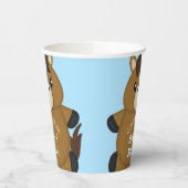 馬の赤ちゃんシャワーブルーボーイ 紙コップ (左)