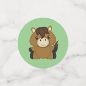 馬の赤ちゃんシャワー コンフェッティ (スモール正面)