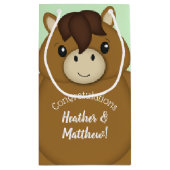 馬の赤ちゃんシャワー スモールペーパーバッグ (裏面)