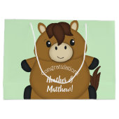 馬の赤ちゃんシャワー ラージペーパーバッグ (裏面)