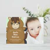 馬の赤ちゃんシャワー 招待状 (スタンド正面)