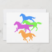 馬の走色 – 背景色を選択します。 招待状 (裏面)