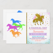 馬の走色 – 背景色を選択します。 招待状 (正面/裏面)