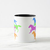 馬の走色-背景色を選択 マグカップ (中央)