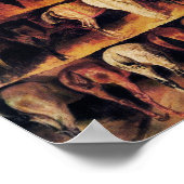 馬の足裏，茶色 ポスター (角)