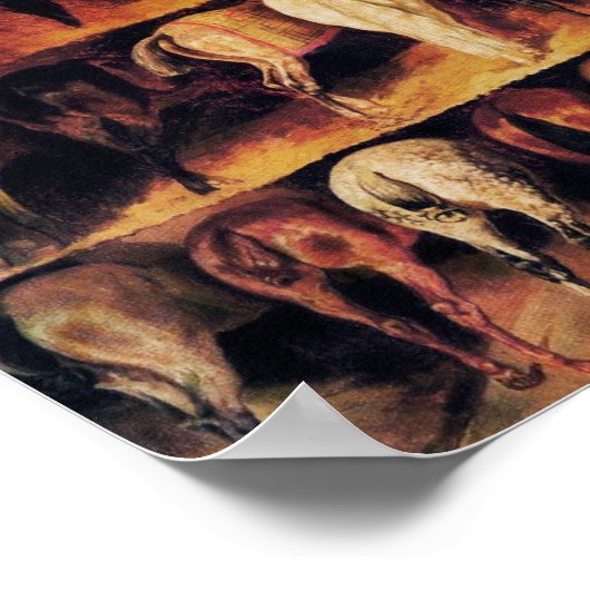 馬の足裏，茶色 ポスター (角)