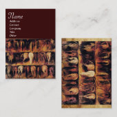 馬の足裏，茶色 名刺 (正面/裏面)