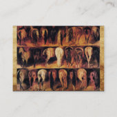 馬の足裏，茶色 名刺 (裏面)