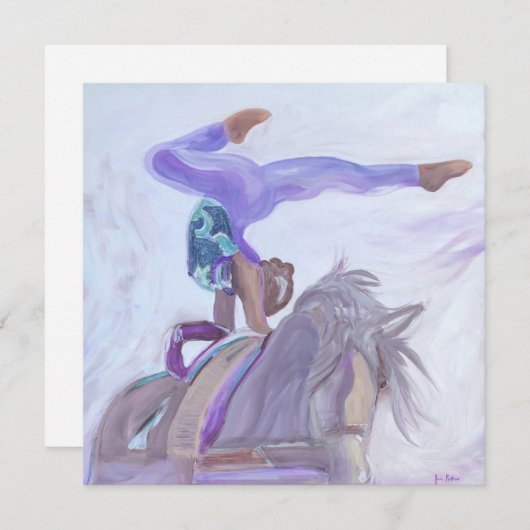 馬の跳躍 招待状 (正面/裏面)