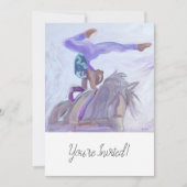 馬の跳馬パーティー招待状 招待状 (正面)