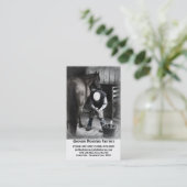 馬の蹄鉄工サービス-ひづめのトリムおよび靴 名刺 (スタンド正面)