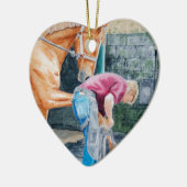 馬の蹄鉄工 セラミックオーナメント (左)