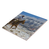 馬の身に着けている革荒れ2のカウボーイ タイル (側面)