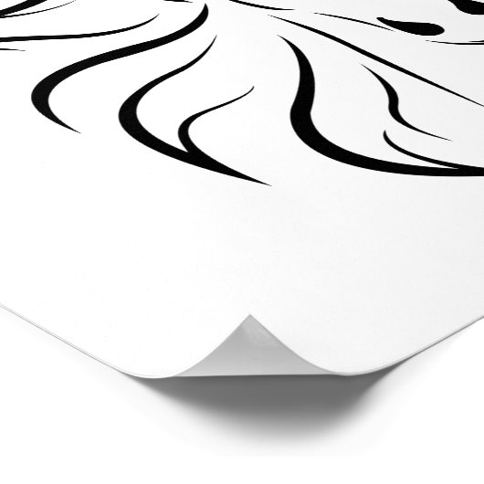 馬の輪郭 ポスター (角)