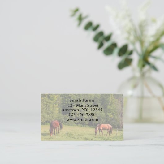 馬の農場の名刺 名刺 (スタンド正面)