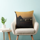 馬の農場牧場乗車は西部のウマ科のなペットを遊ばします クッション (椅子)