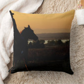 馬の農場牧場乗車は西部のウマ科のなペットを遊ばします クッション (ブランケット)