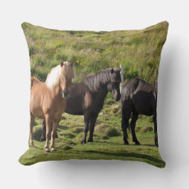 馬の農場牧場乗車は西部のウマ科のなペットを遊ばします クッション