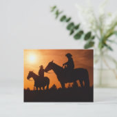 馬の郵便はがきのカウボーイ ポストカード (スタンド正面)