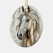 馬の野生の飼い慣らし時代の無いコレクション セラミックオーナメント (右)