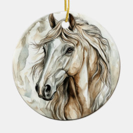 馬の野生の飼い慣らし時代の無いコレクション セラミックオーナメント