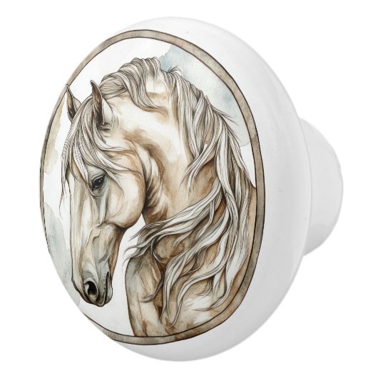 馬の野生の飼い慣らし時代の無いコレクション セラミックノブ (右)