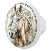 馬の野生の飼い慣らし時代の無いコレクション セラミックノブ (右)