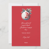 馬の雪だるま クリスマス 水彩画 エレガント (裏面)