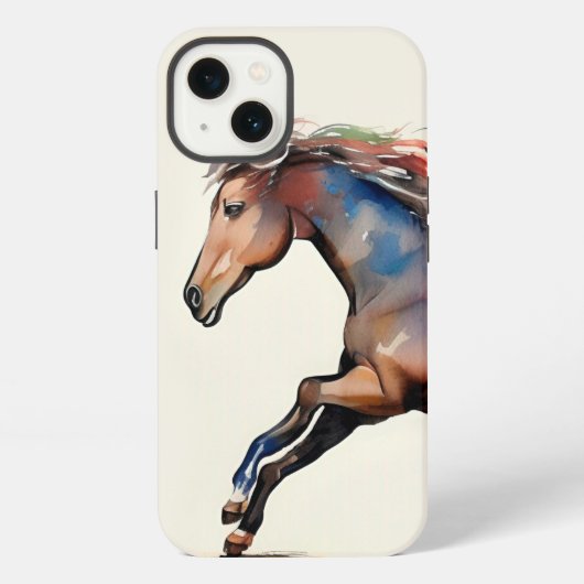 馬の電話ケース iPhoneケース (裏面)